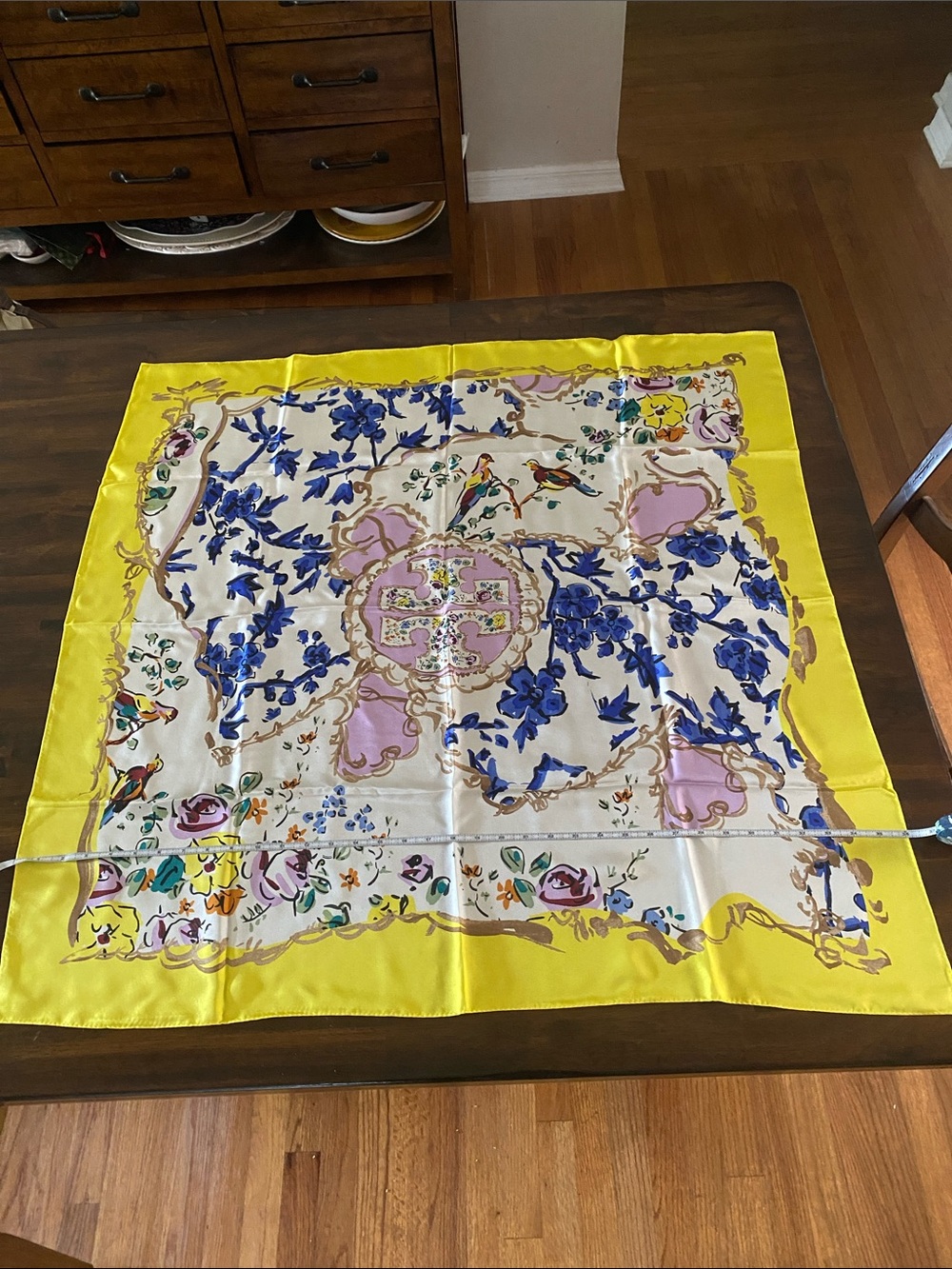 Tory Burch Floral Silk Scarf - Picture 7 of 7